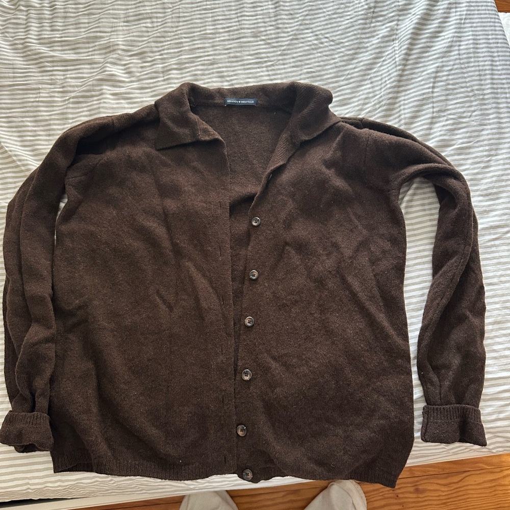 Brandy Melville Brown Cardigan Sweater